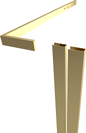 Triton Душевой уголок Вента-Голд 120x80 стекло прозрачное профиль золото с поддоном – фотография-5